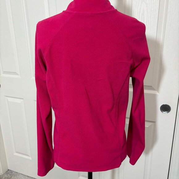 Juniors Hot Pink Long-Sleeve Fleece Pull-Over Jacket with Neck Zip - Picture 4 of 8